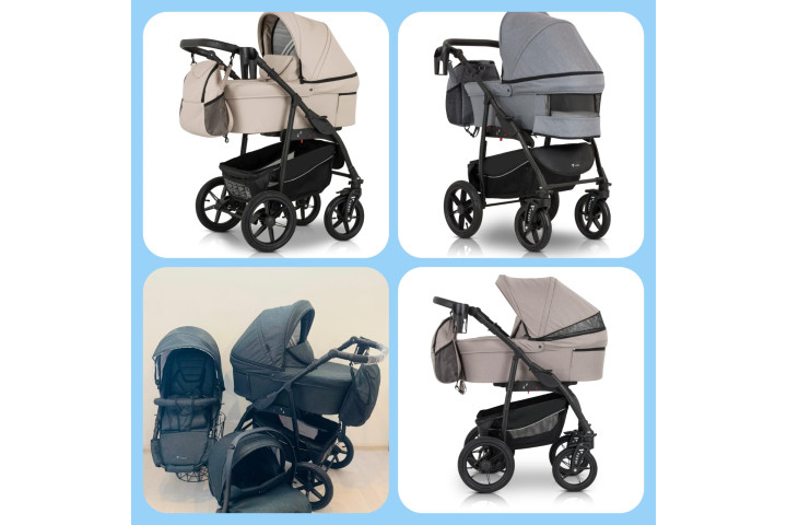 Verdi Sonic Comfort (Eco melna plume) Bērnu universālie rati 3in1 Verdi Sonic Comfort (Eco melna plume) Bērnu universālie rati 3in1